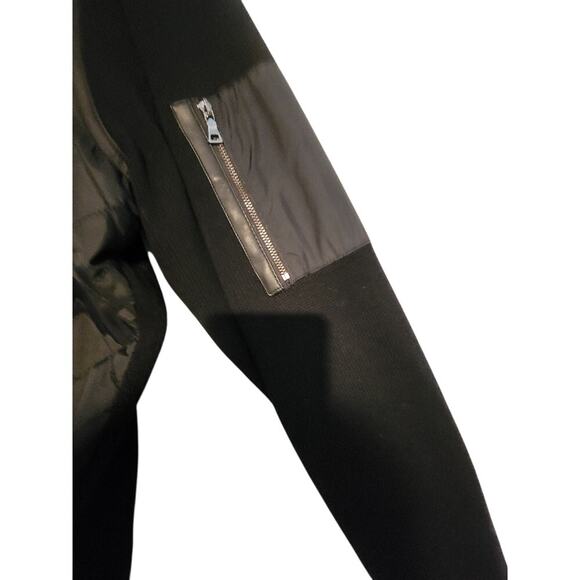 INC International Concepts Jacket Men's Bomber XL Mock Neck Black Y2k Preppy - Picture 5 of 14